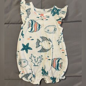 Newborn carters fish romper